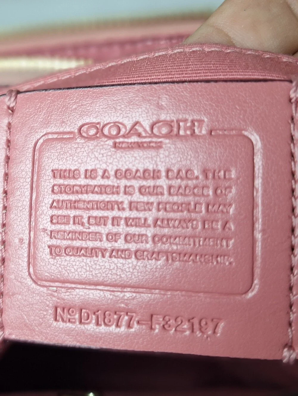 Coach Mini Christie Peony Pink EUC